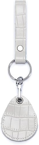 Temvue Soporte para tarjeta de acceso RFID Bolsa de cuero Airtag Holder Llavero NFC Smart Key Tag Card RFID Pod