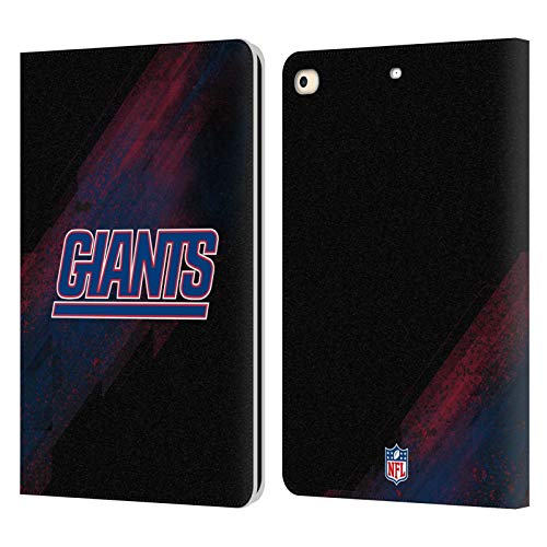 Funda de cuero New York Giants compatible con iPad 9.7 2018 carcasa protectora NFL tipo libro