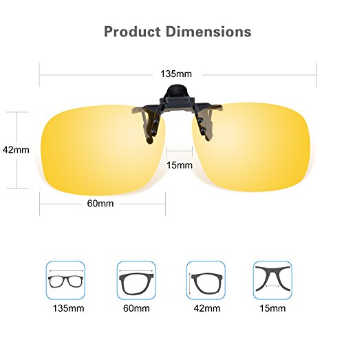Unisex Polarized Clip-on Flip up Sunglasses Plastic Lenses Glasses Sports Driving Fishing Cycling Outdoor2