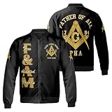 LEHABAFK Customize Name F. & A.M. Father of All PHA Freemasonry Masonic Bomber Jacket