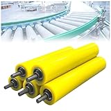 10er-Pack Rolle, Polyurethanbeschichtet Leichtes Gleiten Für Wagen, Transportwagen Und Schienen Ersatzrolle Aus Edelstahl(60mm/2.4in Dia - 650mm/25.6in)