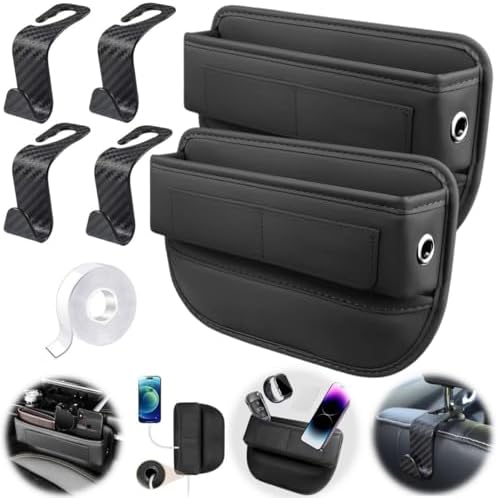 2 Pack Leather Car Seat Gap Filler With Cup Holder - View #5