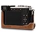 Mega Gear Leica D-Lux 7, D-Lux 8 Ever Ready Genuine Leather Camera Half Case And Strap