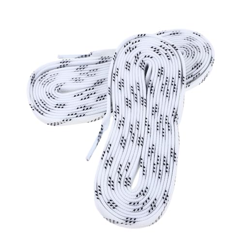 OHPHCALL Cordones Planos Anchos para Patines de Hielo y Roller, 108 Pulgadas, Poliéster Blanco, Fáciles de Usar y Ecológicos para Deportes y Ocio