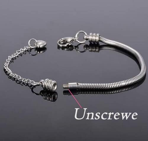 Women European Charm Bracelet Stainless Steel 3mm Snake Chain Bracelet Fits Charms Bead 6"-10" - Image 6