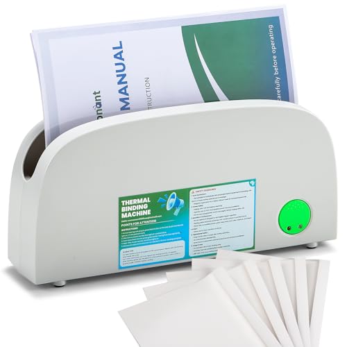 Mxmoonant JNT-330 - Encuadernadora térmica (máx. 200 hojas, fácil de usar, tamaño A5/A4, incluye 5 tapas para encuadernación)