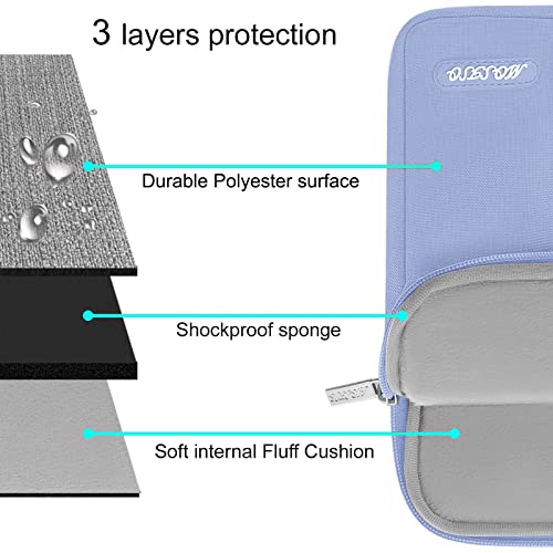 Image of MOSISO Laptop Case 13 inch, 13 inch Laptop Sleeve Compatible with MacBook Air M4 M3 M2 M1 2025-2018 / Pro M2 M1 2025-2016, Polyester Vertical Computer Sleeve Bag with Pocket, Pastel Blue