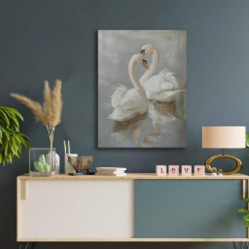 Decoration esthetique pour la maison impression cygne retro - 3
