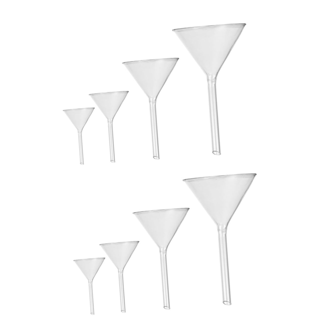 MAGICLULU 8 Pz imbuto vetreria da laboratorio piccoli imbuti per piccole bottiglie bicchiere chemical bottiglie d'acqua filtro articoli da laboratorio in attrezzature da laboratorio