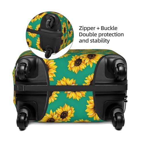Spring Sunflowers Flowers Print Luggage Suitcase Cover Protector Luggage Washable Covers With Concealed Zipper4