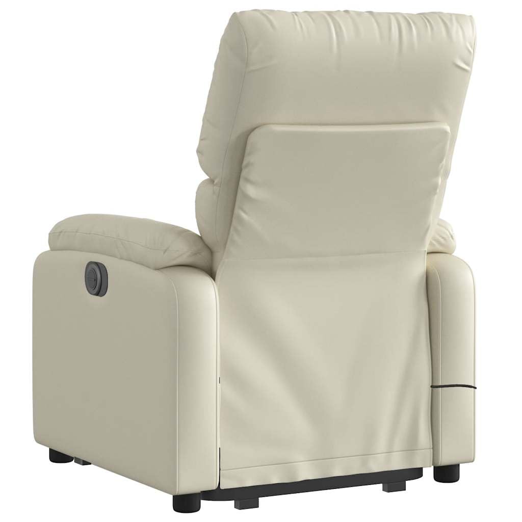 Sillón elevador eléctrico reclinable con masaje por vibración, 6 puntos de masaje, función de elevación e inclinación de 135°, estructura de madera y metal, bolsillo lateral