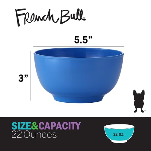 French Bull Melamine Small Bowls, 6-Piece Set, Small Serving Bowl – Snack, Condiment, Dip, Dessert, Ice Cream – Shatter Proof, Food-Safe, BPA Free, Dishwasher Safe, 5.5” 22 oz - Shades of Blue by French Bull - Image 7