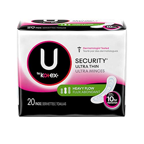 Kotex Security Ultra Thin Pads Long 20 Each (Pack of 4)