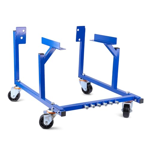 NATIONAL STANDARD Rolling Engine Cradle Stand with Wheels, Steel Construction, Built in Hardware Storage, Easy Assembly- Pick the right cradle for your Engine (Small Block Ford)