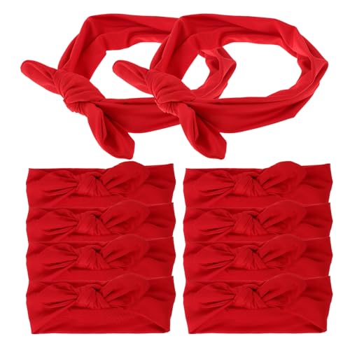 Toyvian 10pcs Baby Girl Headbands Stretchy Rabbit Ear Hair Wraps Bunny Ear Hairbands for Newborn Toddler Hair Accessories for Girls Baby Newborn Infant Kids