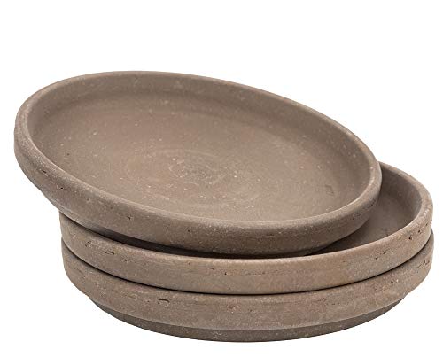 B2S BACK2SEASON Ton Untersetzer 3 Stück Made in Germany Pflanzenteller Teller Terrakotta Übertopf wiederverwendbar rund braun 3er Set (Durchmesser außen 14 cm) Cover