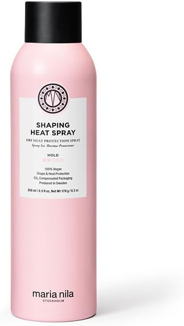 Maria Nila, Shaping Heat Spray 250 ml, Hold 2/5, beschermt het haar bij gebruik van verwarmingshulpmiddelen en biedt grip, 100% veganistisch en sulfaat/parabenenvrij