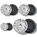 Coperture per fornelli a gas per fornelli a gas a 4 fuochi, 8 pezzi, set da 55 mm, 75 mm, 100 mm, copertura per piano cottura a gas Sabaf, accessori per parti di ricambio