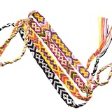 ARTSEWPLY 8 Pulseras Trenzadas Hechas a Mano de Hilo de Rayón, Coloridas y Finamente Elaboradas, para Muñeca y Tobillo en Festivales, Estilo Étnico y Chic Color Aleatorio Varios estilos