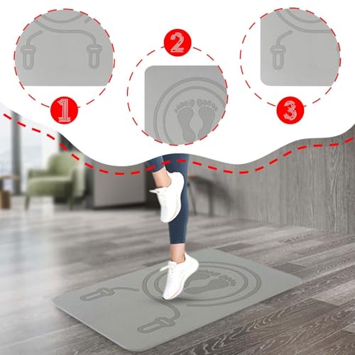 Estera antideslizante para cuerda de saltar para gimnasio en casa, protege el piso y la cuerda, alfombrilla de 60x40 cm, 8 mm de grosor, absorbe impactos para ejercicios de fitness miniatura 6