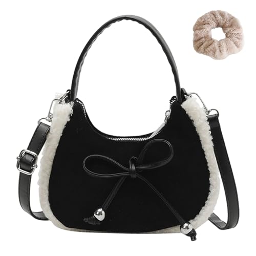Sac à bandoulière en daim avec nœud un coup de cœur doux pour votre garde-robe