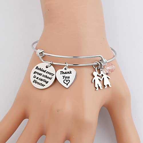 Image of PLITI School Director Gift Teacher Appreciation Bracelet School Counselor Gift Preschool Director Thank You Gift Principal Retirement Gift
