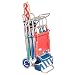 Monty- LOLAhome Carro portasillas Plegable Azul de Aluminio para Camping y Playa...