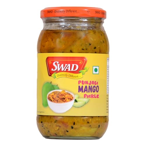 Image of SWAD Punjabi Home Made Mango Veg. Pickle, Masaledar Flavor & Taste, Mango Pickle - 400gm (Pack of 1)
