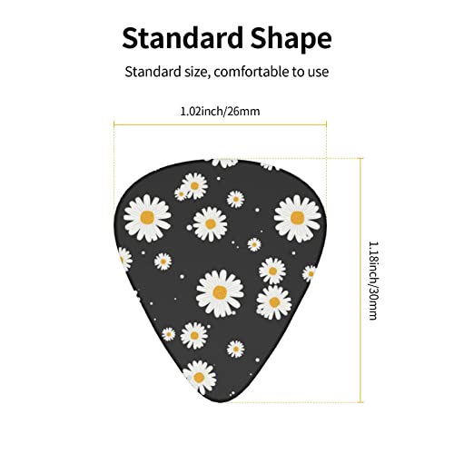 Lot de 12 médiators pour guitare basse électrique et acoustique Motif marguerite Blanc/jaune - Les Beatles, Paul McCartney, John Lennon, RIngo Starr, George Harrison Lot de 12 médiators pour guitare basse électrique et acoustique Motif marguerite Blanc/jaune – Image 5