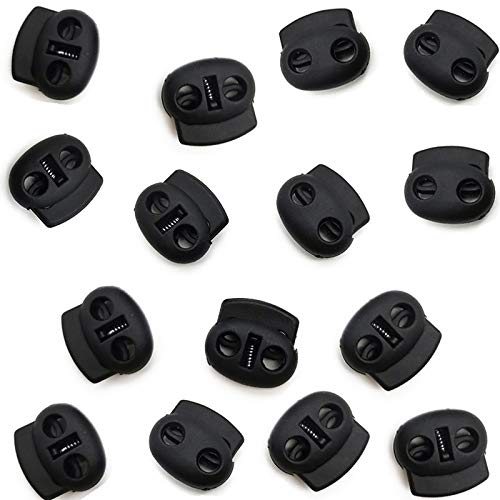 gexu Kordelstopper Kordelklemme Kordel Stopper Cord Locks 50er Set,5 mm Loch,Schnellverschluss Gummikordel, Band Rutsche, Schnur Klemme,für Seile Kordelzug Rucksack Rucksack Craft Supplies.