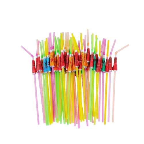 Pitillos desechables con diseño sombrilla 100 piezas miniatura 1