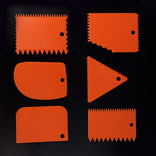 6pcs Plastic Clay Scrapers, Pottery Clay Scraper, Sculpture Scraper Ceramic Serrated Tool DIY Clay Modeling Tools Set - Image 4