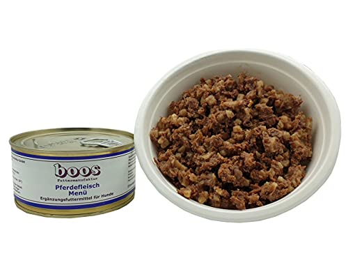 6 Stück (Dosen) Boos Pferdefleisch Menü 300g
