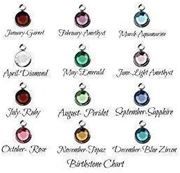 Personalized Necklace - Heart Charms - Birthstone Jewelry for Women - Image 2