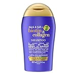 OGX Thick & Full with Biotin & Collagen Shampoo, with Vitamin B7 Biotin, Collagen and Hydrolyzed Wheat Protein, for Thicker, Fuller & Healthier-Looking Hair, Sulfate Free, 88.7ml