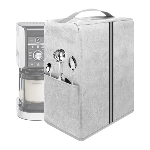 Kingshion Ice Cream Maker Dust Cover compatible with Ninja NC501 CREAMi Deluxe 11-in-1 Ice Cream & Frozen Treat Maker for Ice Cream/Ninja NC301 CREAMi Ice Cream Maker - Light Gray