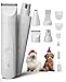 JOTUT Small Dog Paw Trimmer for Grooming Electric Cordless Low Noise for Trimming Pet's Hair 4 in 1 Quiet Cordless Dog Clippers Nail Grinder Shaver for Small Pets