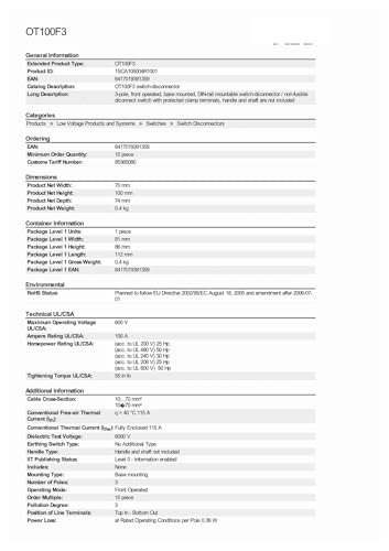 Interrupteurs-sectionneurs OT100F3 coupure pleinement apparente de forte puissance - 3