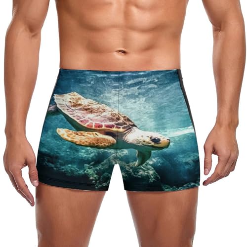 Maillot de bain tortue de mer bleue homme idéal pour la plage et piscine