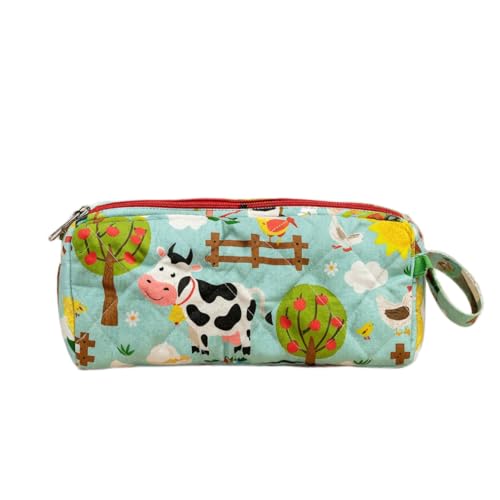 Image of Mini Travel Organizer | Multipurpose All-in-One Compact Durable, Lightweight, Waterproof, Bag | Travel Friendly Pouch | Ideal for Stationary, Diaper, Medicines (Farm Animal Print)