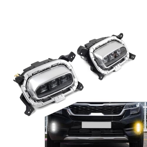 Cninba13 Front Fog Light Daytime Running Lights Driving Lamps Clear ABS For Kia Seltos 2020 2021 2022 2 Pcs