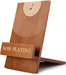 Now Support d'enregistrement en vinyle – Support d'affichage en bois massif pour albums en vinyle, stable & Support d'enregistrement Vinyl sans rayure, support d'affichage minimaliste pour collectionneurs, DJs et amateurs de musique (Coffee)