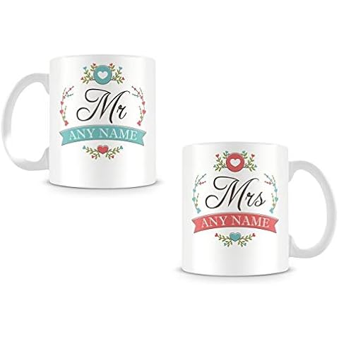 Personalised Mr and Mrs Mugs for Gifts Cover