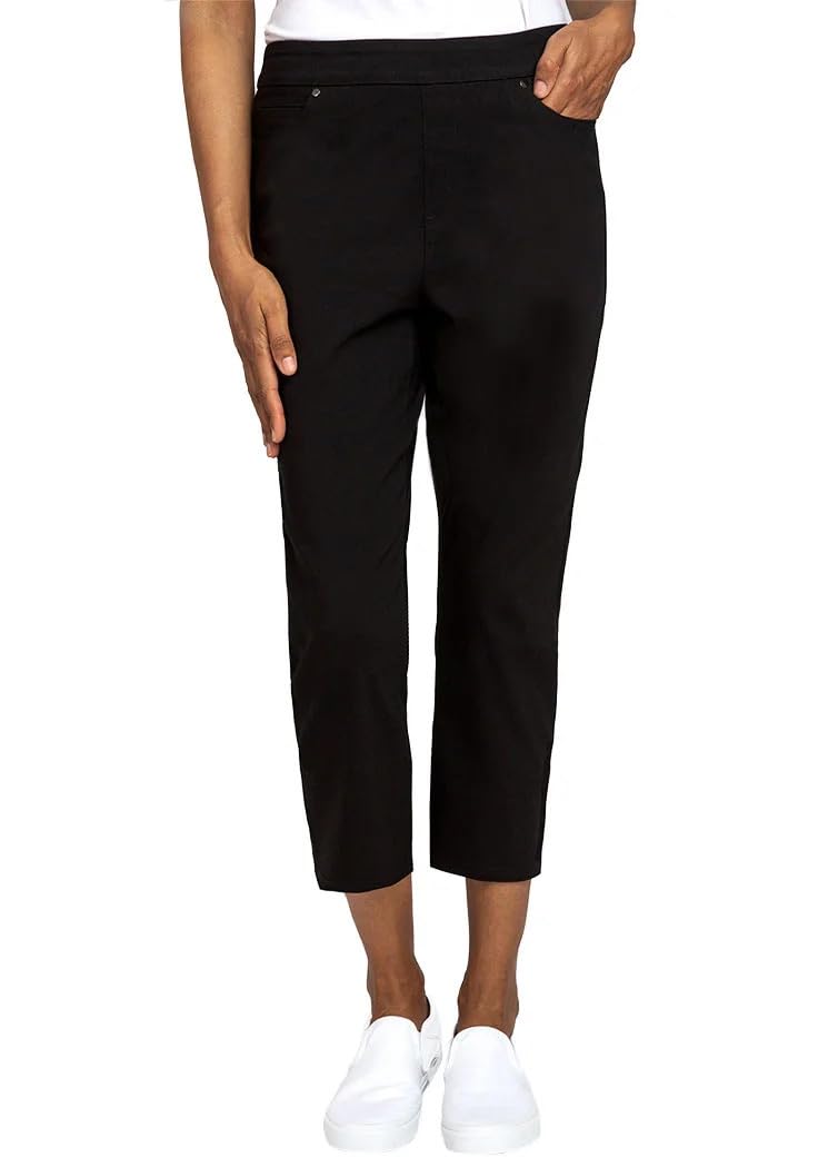 Mario Serrani Womens Tummy Control Comfort Stretch Capri Pants