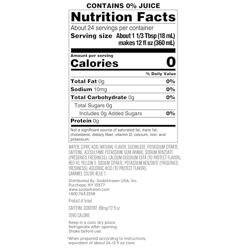 SodaStream MTN Dew Code Red Zero Sugar Drink Mix (440ml, Pack of 4)