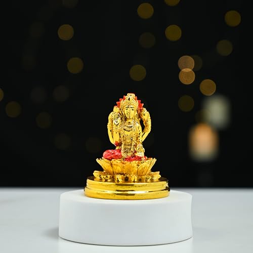 Image of ZAICUS Kubera God Statue - Decorative Murti on Lotus for Home and Office Vastu Puja Money Good Luck & Wealth - Diwali Gift