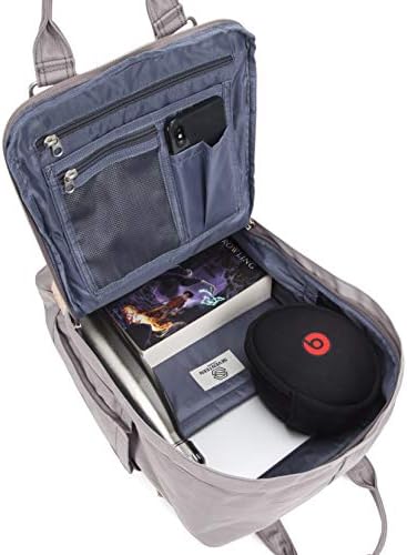 SEVENTEEN LONDON  Modern Urban Unisex Lilac 'Wimbledon' Backpack in a Classic Slim Simple Design  Fits Laptop up to 13