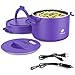 Andmenow Portable Electric Lunch Box, 33 Ounce Food Warmer Cooker,12/24/110V Upgraded Heated Lunch Box for Car/Truck/Office Ideal Men & Women's Gifts,Warming Soup,Meal,Spill-Free,100W (Purple)
