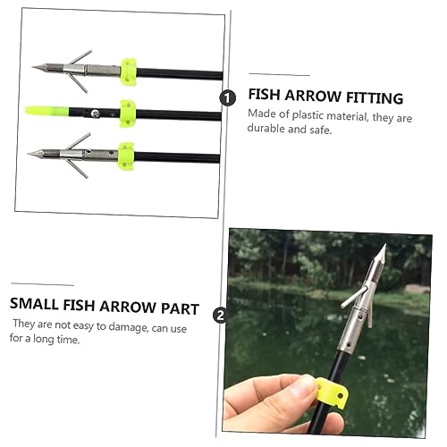 ADOCARN 5pcs 8mm Fishing Arrow Slide Accessories Fishing Tips Heads Slider Campfire Flashlight Bowfishing Safety Slides Durable Fish Arrow Part Fish Arrow Fitting Plastic Component