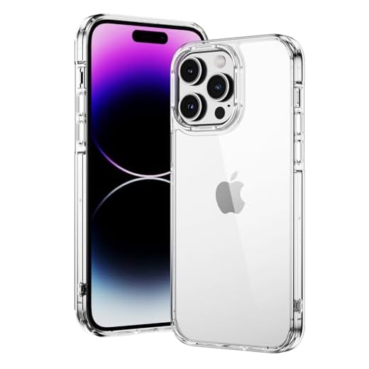 Crystal Clear Phone Case for iPhone 14 Pro Max, Non-Yellowing Protective Cover, Slim Clear Bumper for Men and Women Clear